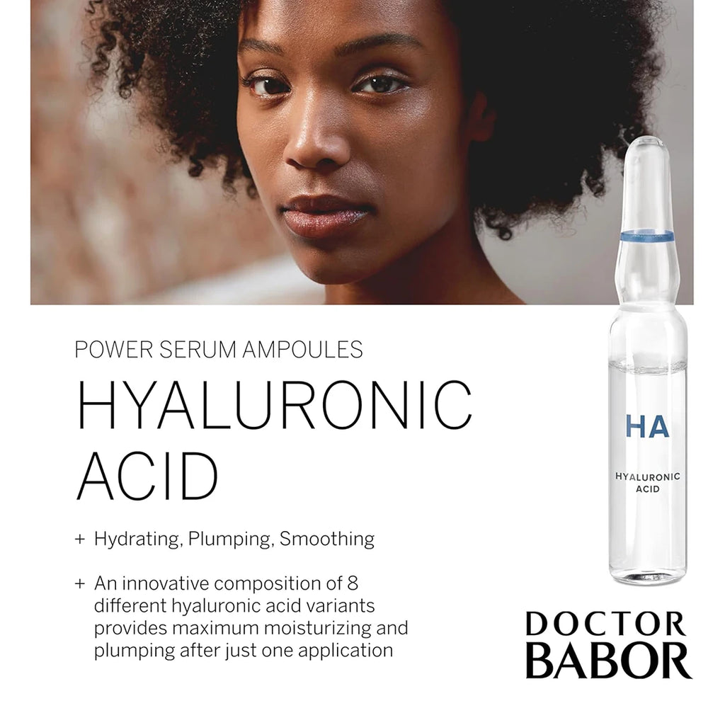 Babor Hyaluronic Acid Power Serum Ampoules for skin hydration, plumping and smoothing - skin benefits | Beauty Emporium