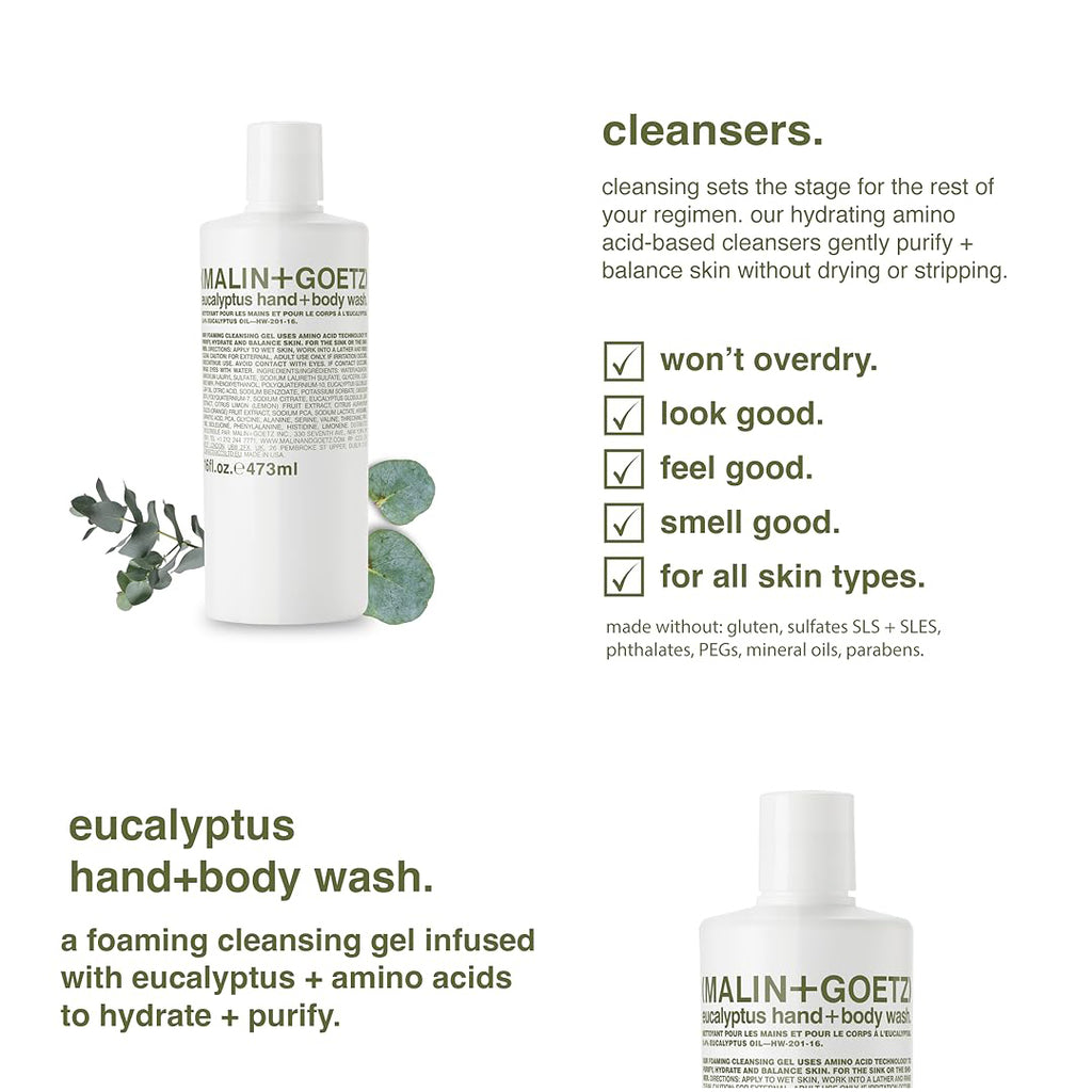 Buy Malin+Goetz Eucalyptus Hand and Body Wash Shower Gel  in Singapore from Beauty Emporium