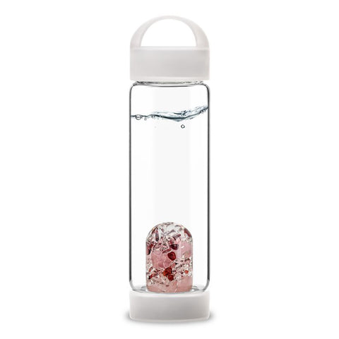ViA Gem Water Bottle Loops - Cloud White Gem Water Bottle VitaJuwel - Beauty Emporium